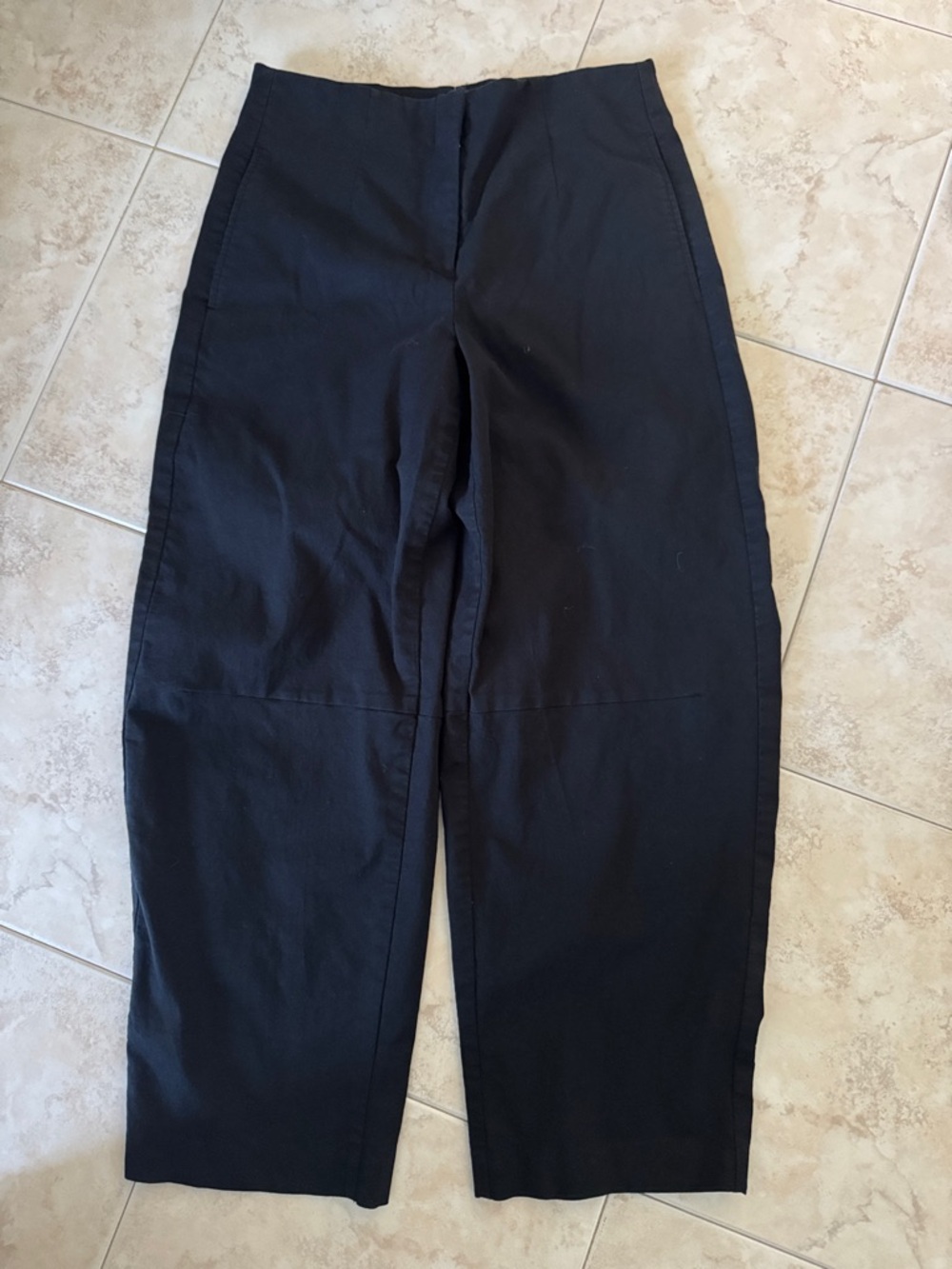 LOFT Black Cropped Wide-Leg Pants